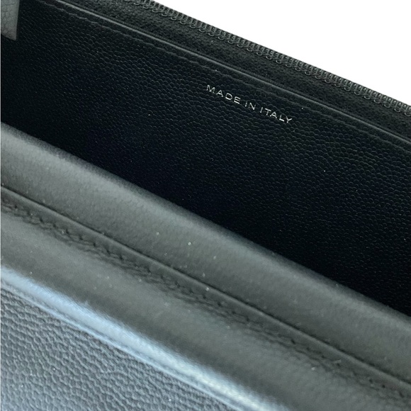 AUTH CHANEL Black Camellia Wallet On Chain WOC Caviar Leather Silver Hardware🌸 - Picture 12 of 16